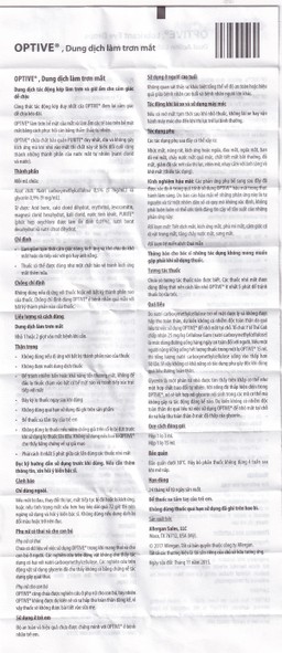 Thuốc nhỏ mắt Optive Allergan giảm nóng, kích ứng và khó chịu do khô mắt (15ml)