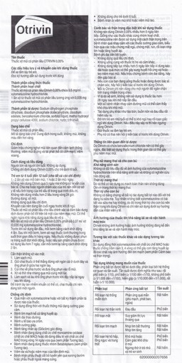 Thuốc xịt mũi Otrivin 0.05% GSK giảm triệu chứng nghẹt mũi, viêm mũi dị ứng (10ml)