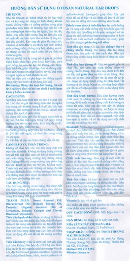 Dung dịch nhỏ tai Otosan Natural Ear Drops 10ml giảm đau, chống viêm, làm sạch tai