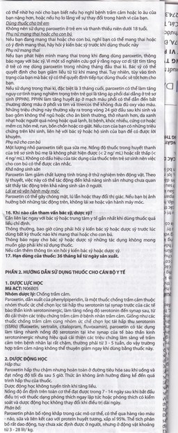 Viên nén Parokey 20mg DaViPharm điều trị trầm cảm, rối loạn ám ảnh cưỡng bức (3 vỉ x 10 viên) 