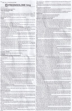 Thuốc Prednisolone 5mg TV.Pharm chống viêm, chống dị ứng và ức chế miễn dịch (10 vỉ x 20 viên)