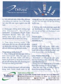 Bột phủ vết thương Multidex Powder Deroyal 45g hỗ trợ điều trị viêm nhiễm da, làm lành các vết loét mãn tính