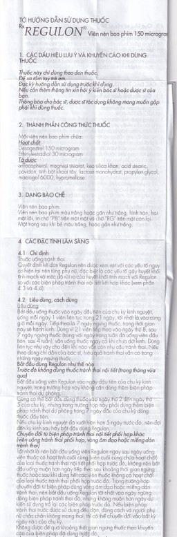 Thuốc Regulon Gedeon tránh thai hằng ngày (1 vỉ x 21 viên)