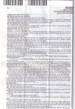 Thuốc Rosepire 3mg/0,02mg Exeltis tím dùng để tránh thai (1 vỉ x 28 viên)