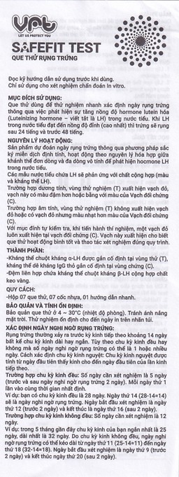 Que thử rụng trứng Safefit test (7 cái) dùng xác định ngày rụng trứng nhanh chóng, đơn giản