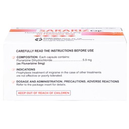 Thuốc Sarariz 5.9mg Kyung Dong điều trị đau nửa đầu, chứng chóng mặt (60 viên)