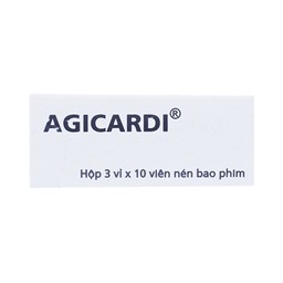 Thuốc Agicardi 5mg Agimexpharm điều trị tăng huyết áp, đau thắt ngực (3 vỉ x 10 viên)