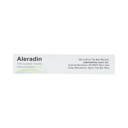 Thuốc Aleradin 5mg giảm các triệu chứng viêm mũi dị ứng theo mùa, mày đay (3 vỉ x 10 viên)