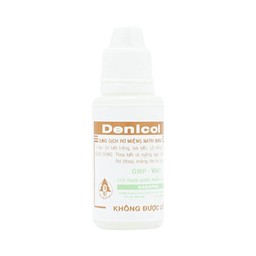 Dung dịch rơ miệng Denicol 20% Sagopha điều trị tưa lưỡi, lở miệng, sưng lợi (15ml)