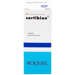 Kem thoa da Cortibion Roussel điều trị chàm, vết côn trùng cắn, viêm da tiếp xúc, viêm da dị ứng (8g)