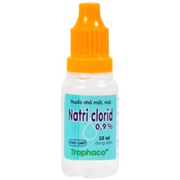 Thuốc nhỏ mắt, mũi Natri Clorid 0,9% Traphaco giảm nghẹt mũi, chảy mũi, viêm mũi dị ứng (10ml)