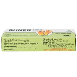 Kem bôi ngoài da Bunpil 10mg Aprogen điều trị nấm da, lang ben (15g)
