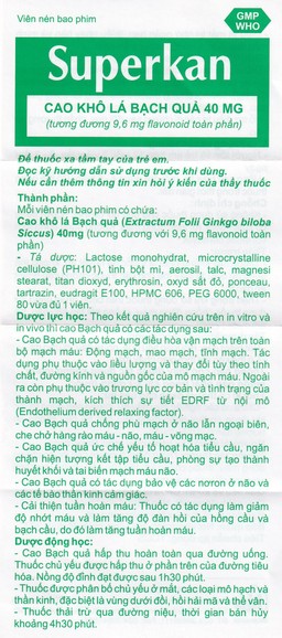 Thuốc Superkan Mediplantex điều trị mất trí nhớ ngắn hạn (2 vỉ x 15 viên)