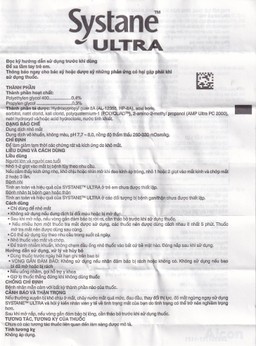 Thuốc nhỏ mắt Systane Ultra Alcon giảm các chứng rát và kích ứng do khô mắt (5ml)