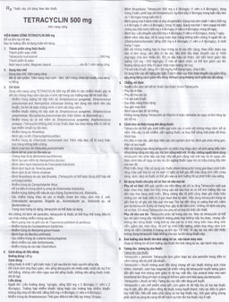 Thuốc  Tetracyclin 500mg Uphace điều trị nhiễm khuẩn đường hô hấp (10 vỉ x 10 viên)