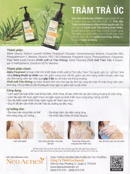 Sữa tắm Neo Acness giảm mụn lưng tinh chất tràm trà (250ml)