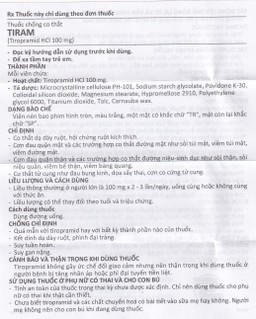 Thuốc Tiram 100mg Shinpoong Deawoo điều trị co thắt dạ dày ruột (10 vỉ x 10 viên)