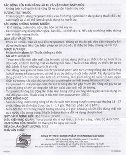 Thuốc Tiram 100mg Shinpoong Deawoo điều trị co thắt dạ dày ruột (10 vỉ x 10 viên)