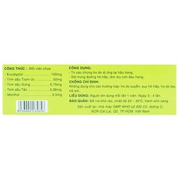 Thuốc Tragutan F Dược 3-2 điều trị các chứng ho, sát trùng đường hô hấp (3 vỉ x 10 viên)