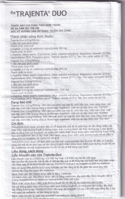 Thuốc Trajenta Duo 2.5mg/850mg Boehringer điều trị đái tháo đường típ 2 (14 viên)
