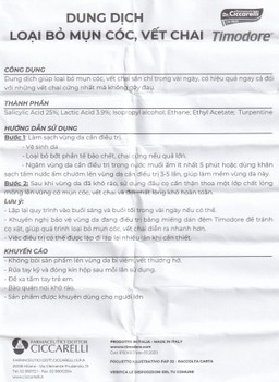 Dung dịch bôi mụn cóc Timodore 12ml hỗ trợ loại bỏ mụn cóc, vết chai sần