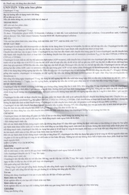 Thuốc Univixin Clopidogrel 75mg Korea United giảm các biến cố do xơ vữa động mạch (3 vỉ x 10 viên)