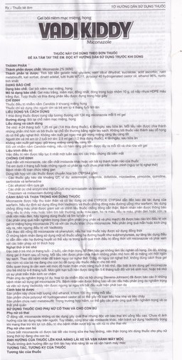 Gel niêm mạc miệng họng Vadikddy 10g Merap Gel điều trị nấm candida