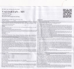 Thuốc Valsartan-MV 80mg USP điều trị bệnh tăng huyết áp và suy tim (3 vỉ x 10 viên)