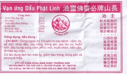 Dầu Phật Linh Trường Sơn điều trị cảm, ho, sổ mũi, nhức đầu, say nắng (10 chai x 1.5ml)