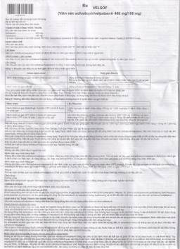 Thuốc Velsof 400mg/100mg Natco điều trị viêm gan virus C mạn tính ở người lớn (28 viên)