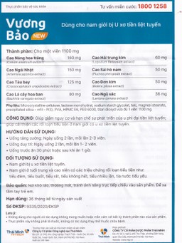 Viên uống Vương Bảo Thái Minh dùng cho nam giới bị u xơ tiền liệt tuyến (80 viên)