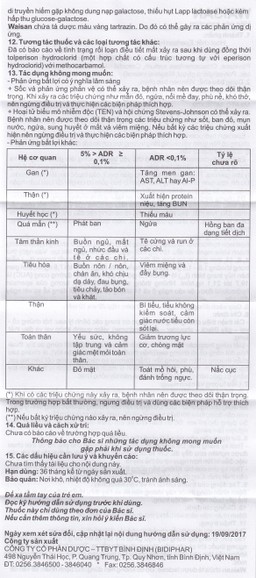 Thuốc Waisan 50mg Bidiphar cải thiện triệu chứng tăng trương lực cơ (10 vỉ x 10 viên) 