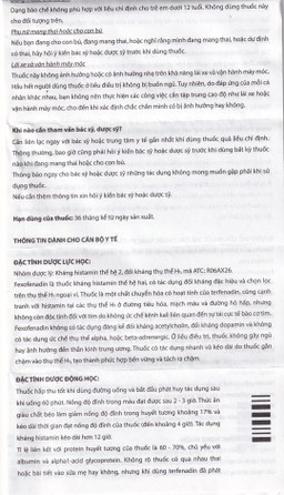 Thuốc Xonatrix 60mg DaviPharm điều trị triệu chứng viêm mũi dị ứng theo mùa (3 vỉ x 10 viên) 