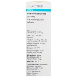 Thuốc Giotrif 30mg Boehringer điều trị ung thư phổi (4 vỉ x 7 viên)