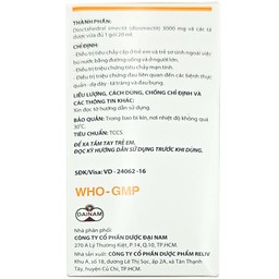 Hỗn dịch uống Macfor 3000mg Reliv điều trị tiêu chảy cấp, triệu chứng tiêu chảy mạn tính (20 gói)