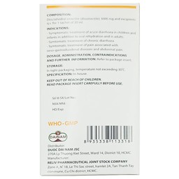 Hỗn dịch uống Macfor 3000mg Reliv điều trị tiêu chảy cấp, triệu chứng tiêu chảy mạn tính (20 gói)