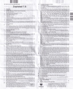 Thuốc Zopistad 7.5 Stella hỗ trợ điều trị ngắn hạn chứng mất ngủ (1 vỉ x 10 viên)