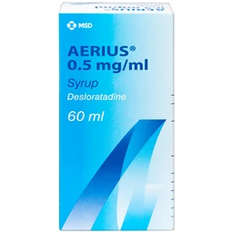 Siro Aerius MSD giảm nhanh các triệu chứng viêm mũi dị ứng, mày đay (60ml)