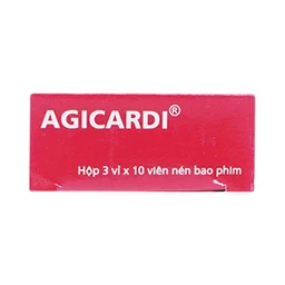 Thuốc Agicardi 5mg Agimexpharm điều trị tăng huyết áp, đau thắt ngực (3 vỉ x 10 viên)
