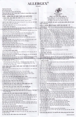 Thuốc Allergex 8mg OPV điều trị viêm mũi dị ứng, mày đay vô căn mạn tính (5 vỉ x 10 viên)