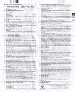 Thuốc Allopurinol Stella 300mg điều trị tăng acid uric máu, sỏi thận (3 vỉ x 10 viên)