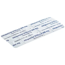 Thuốc Allopurinol Stella 300mg điều trị tăng acid uric máu, sỏi thận (3 vỉ x 10 viên)