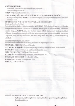 Thuốc Alputine 80mg Arlico hỗ trợ điều trị nhiễm khuẩn hô hấp, viêm mũi dị ứng (6 vỉ x 10 viên)