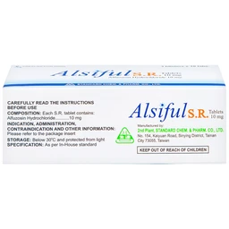 Thuốc Alsiful S.R 10mg Standard điều trị phì đại lành tính tuyến tiền liệt (3 vỉ x 10 viên)