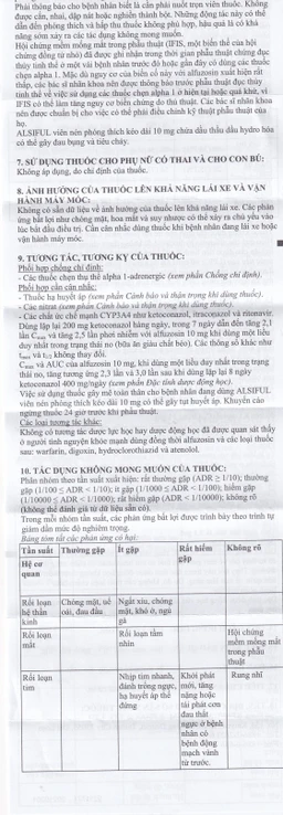 Thuốc Alsiful S.R 10mg Standard điều trị phì đại lành tính tuyến tiền liệt (3 vỉ x 10 viên)