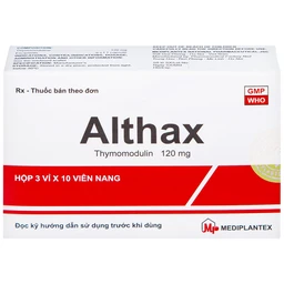 Thuốc Althax 120mg Mediplantex hỗ trợ điều trị viêm mũi dị ứng, nhiễm khuẩn hô hấp (3 vỉ x 10 viên)