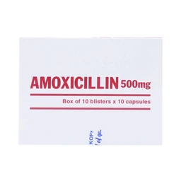 Thuốc Amoxicillin 500mg Mekophar điều trị nhiễm khuẩn (10 vỉ x 10 viên)