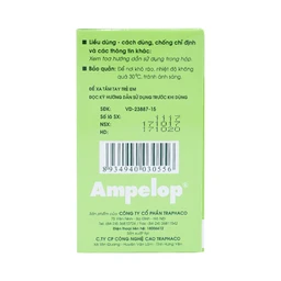 Thuốc Ampelop 625mg Traphaco điều trị viêm loét dạ dày, hành tá tràng (9 vỉ x 10 viên)