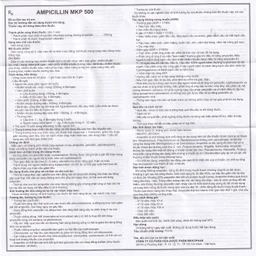 Thuốc Ampicillin MKP 500 Mekophar điều trị nhiễm khuẩn (10 vỉ x 10 viên)