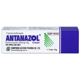 Kem bôi da Antanazol 200mg Shinpoong Daewoo điều trị các bệnh nhiễm nấm ngoài da (10g)